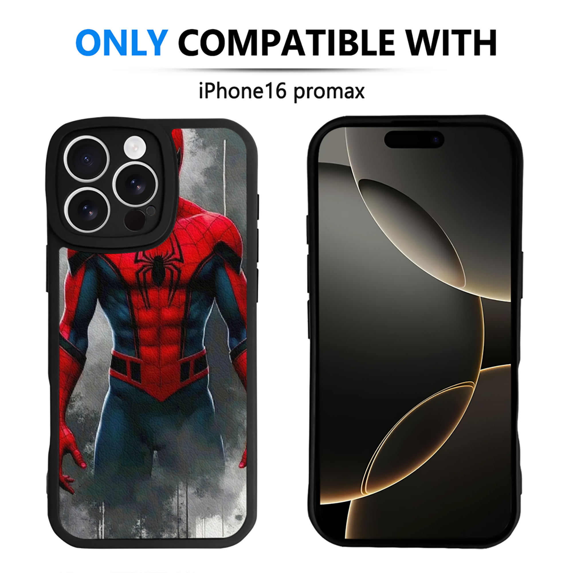 Spider Man スパイダーマン 【iPhone 16シリーズ対応】シリコンスマホケース（レザー調） 材質：シリコン